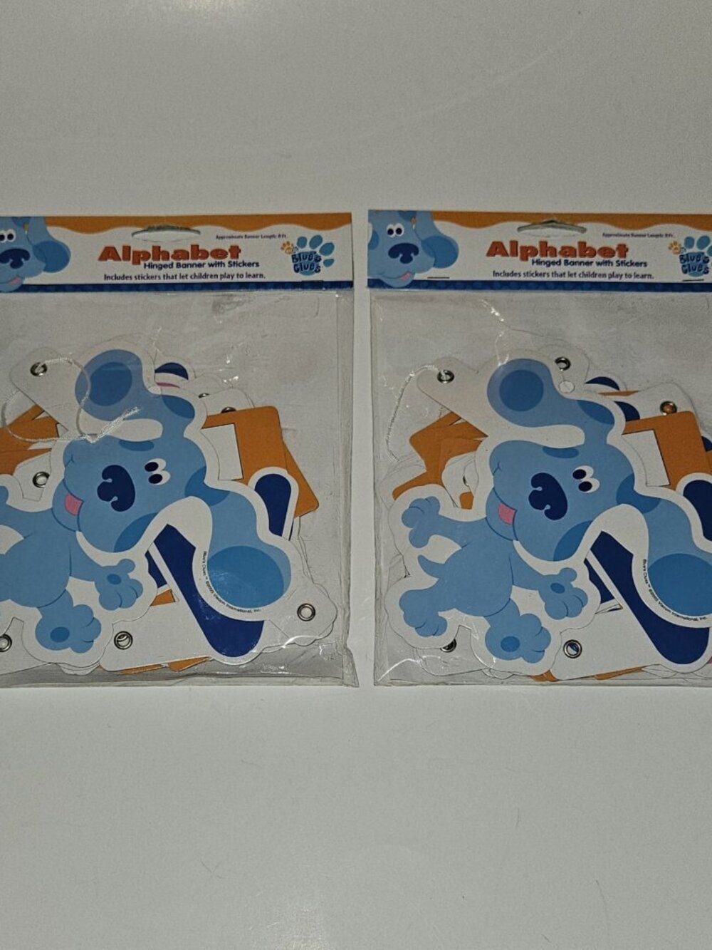 NEW 2 Blues Clues Alphabet Hinged Banner Lot Stickers Decoration Classroom NOS